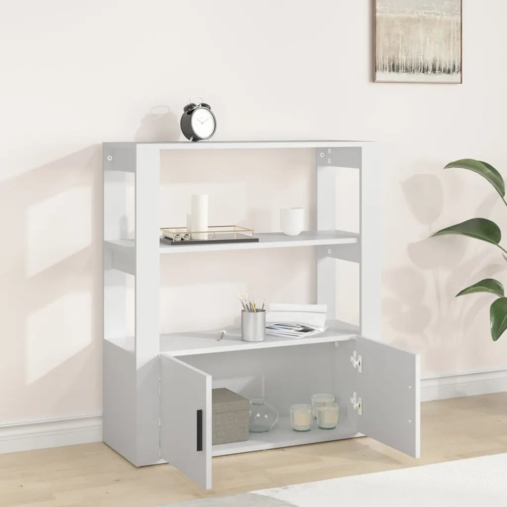 Credenza Bianca 80x30x90 cm in Legno Multistrato 819460