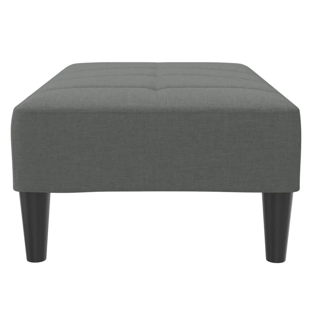 Poggiapiedi Grigio Scuro 77x55x31 cm in Tessuto
