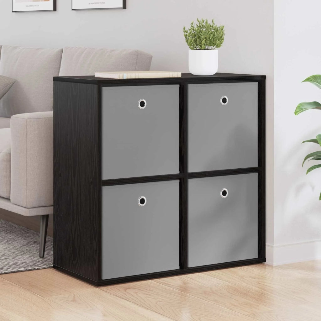 Credenza con cassetto Rovere Nero 68,5 x 32 x 67 cm