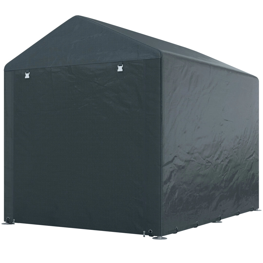 Tenda da giardino garage per bici ¨C zephmum ¨C grigio acciaio galvanizzato