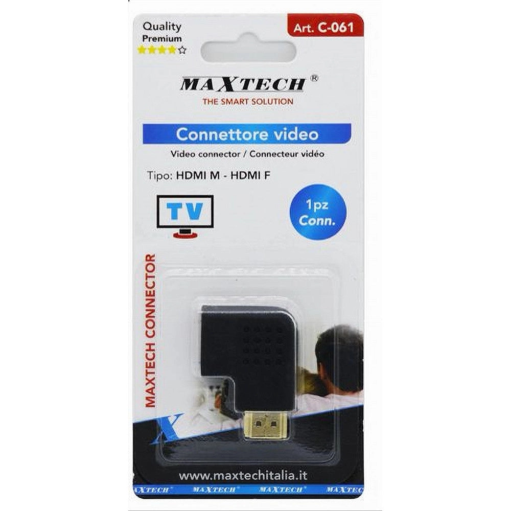 Trade Shop - Connettore Adattatore Hdmi Maschio/femmina Angolato Piatto Convertitore Video C-061 -