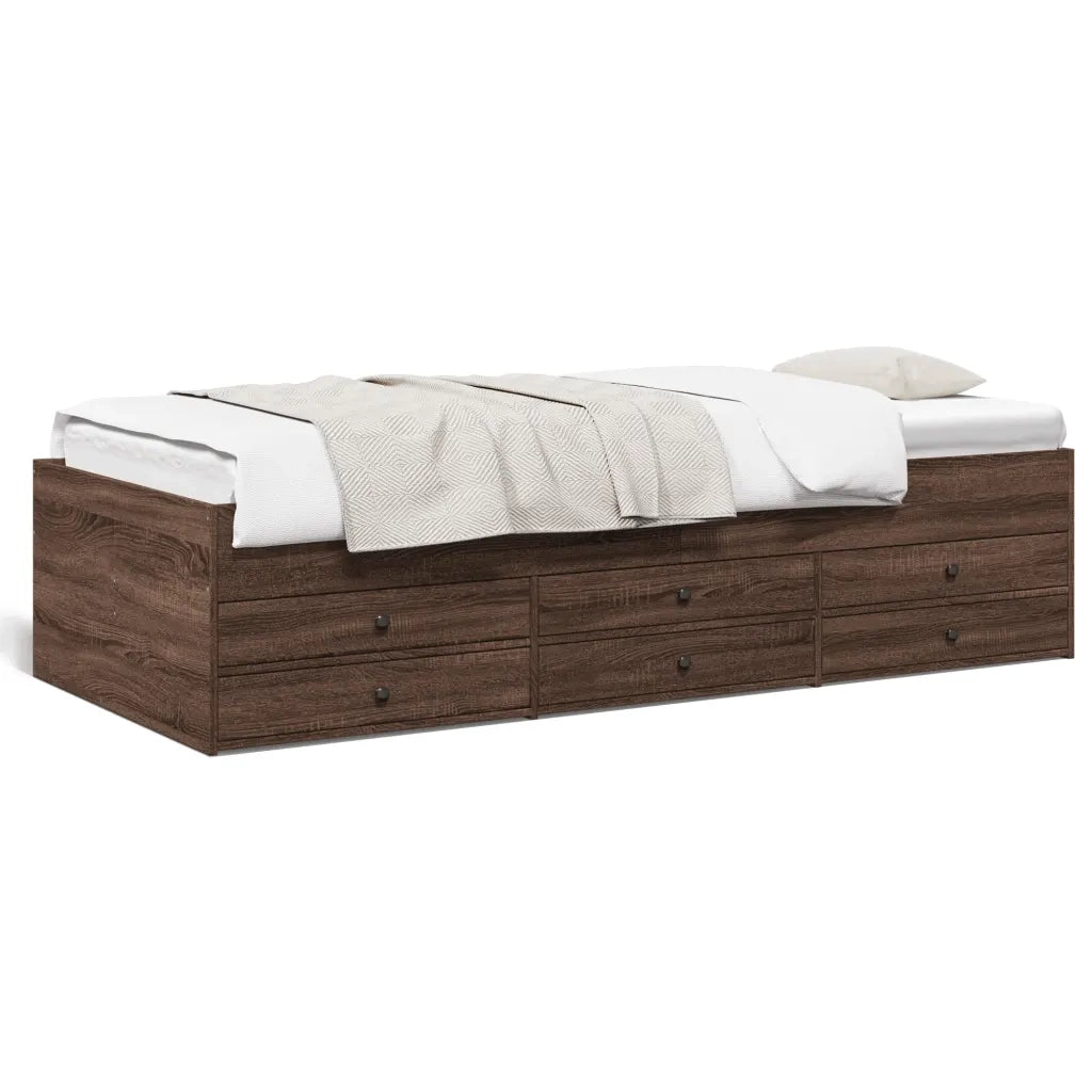 Divano Letto con Cassetti senza Materasso 100x200 cm 3280873
