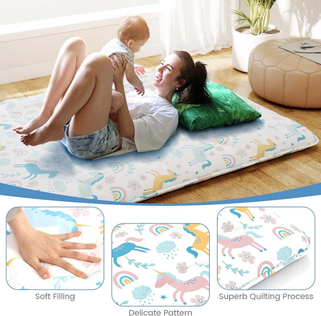 Materasso da pavimento 140x200 cm, materasso futon giapponese, tatami pieghevole e portatile, materasso pieghevole con borsa da trasporto e rivestimento rimovibile, materasso per dormire e