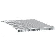 Tenda da Sole | Tenda parasole Retrattile Manuale Antracite e Bianco 400x350 cm