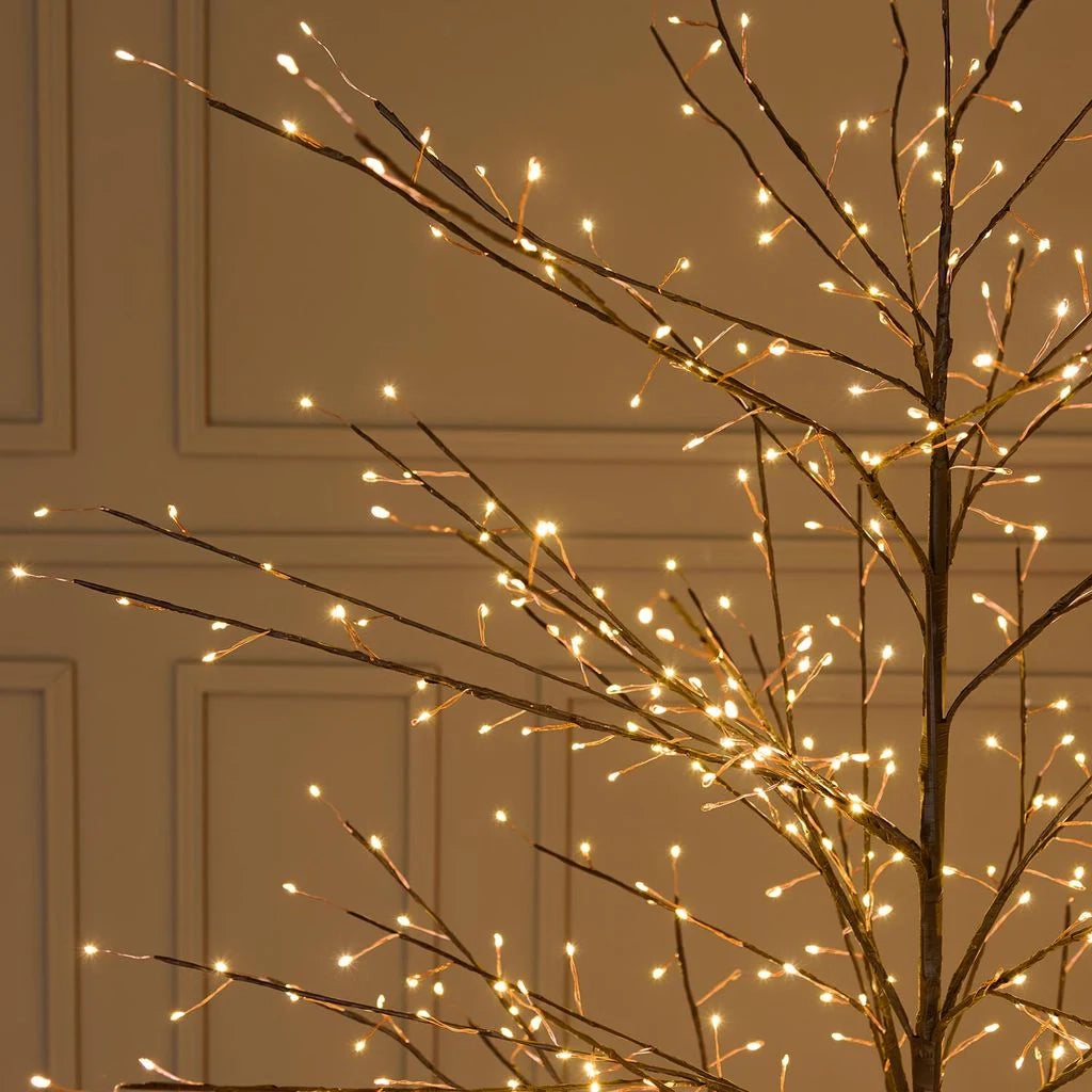 Albero luminoso Tiglio marrone con microled bianco caldo, uso interno - 2.3 METRI