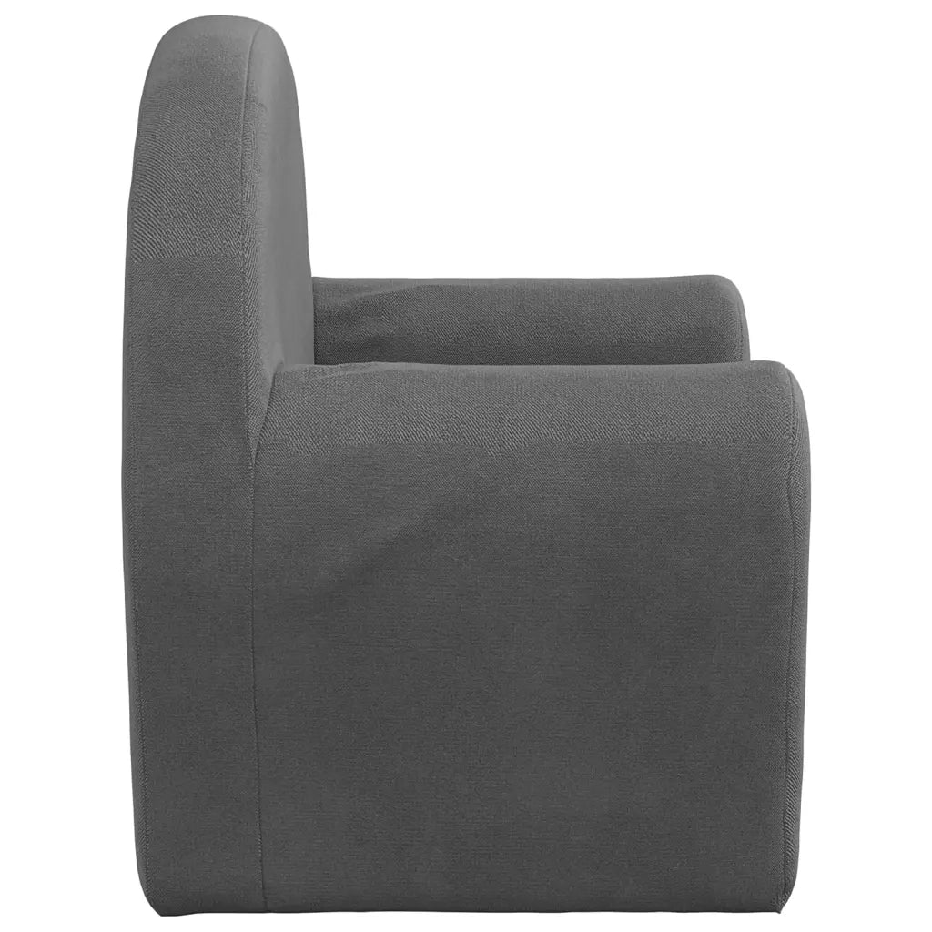 Divano per Bambini Antracite in Morbido Peluche 356982