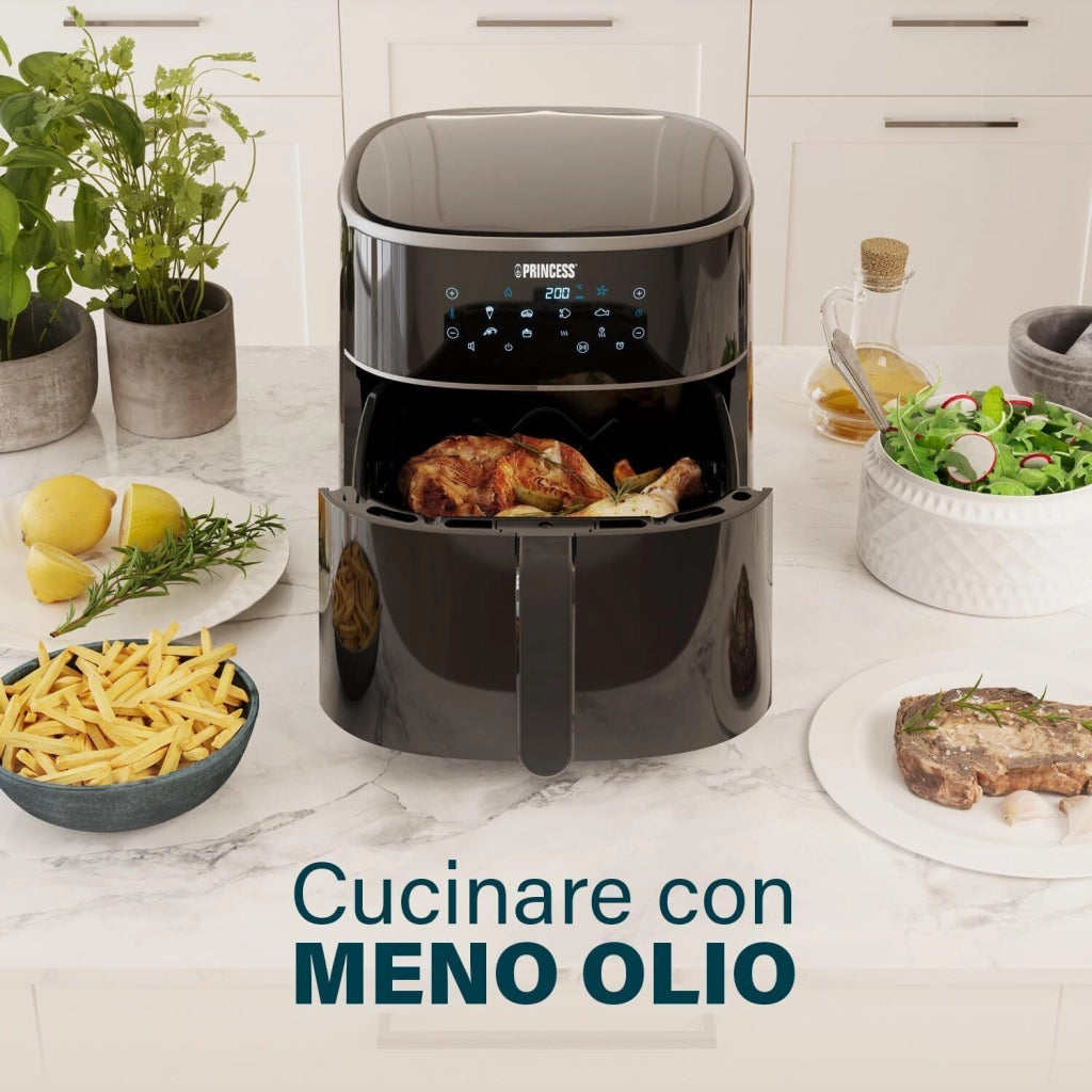 Princess 01.182244.01.001 friggitrice Singolo 6 L Indipendente 1500 W Friggitrice ad aria calda Nero