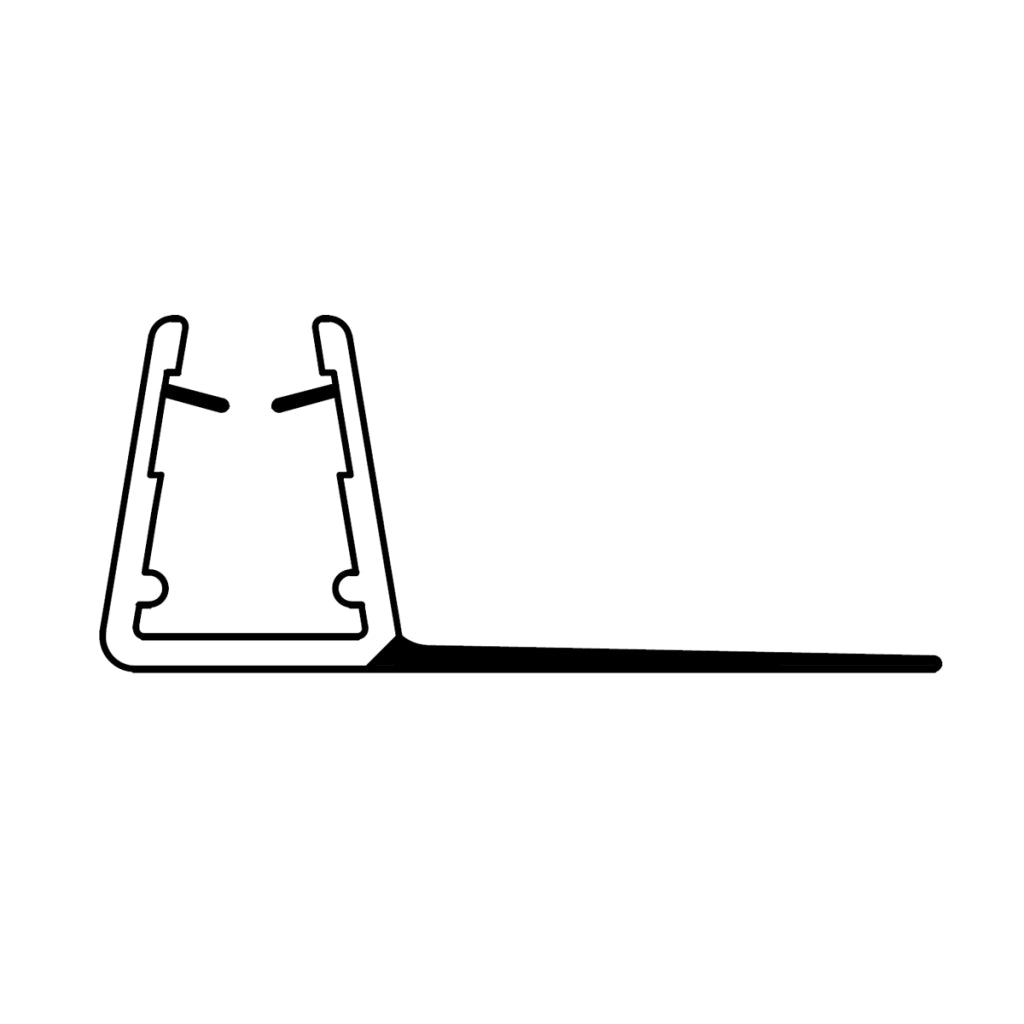 PROFILO GOCCIOLATOIO IN PVC PER CRISTALLI BOX DOCCIA 404 2 MT- ESCLU- pezzi 1