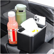 Organizzatore Autoportante Multifunzionale - Contenitore per Bicchieri - Scatola di Stoccaggio - Nero - ABS/Acciaio Inossidabile - 18 x 11,5 x 11 cm - Organizzatore Autoportante