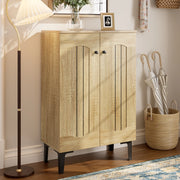 Mobile portascarpe moderno a doppia anta 60 x 31;5 x 95 cm in truciolare; colore legno