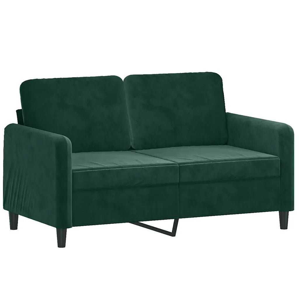 Set di Divani 2 pz con Cuscini Verde Scuro in Velluto 3201996
