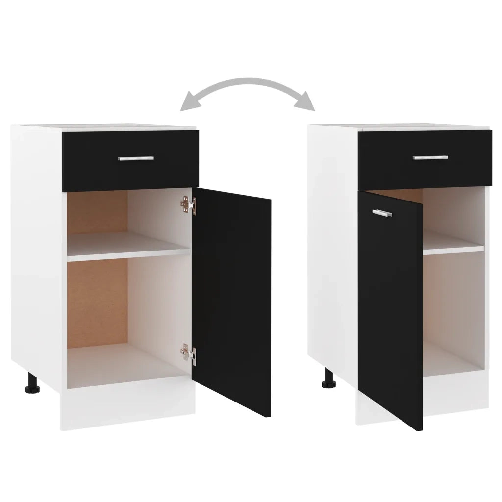 Armadio Inferiore Cassetto Â“LyonÂ” Nero 40x46x81,5cm