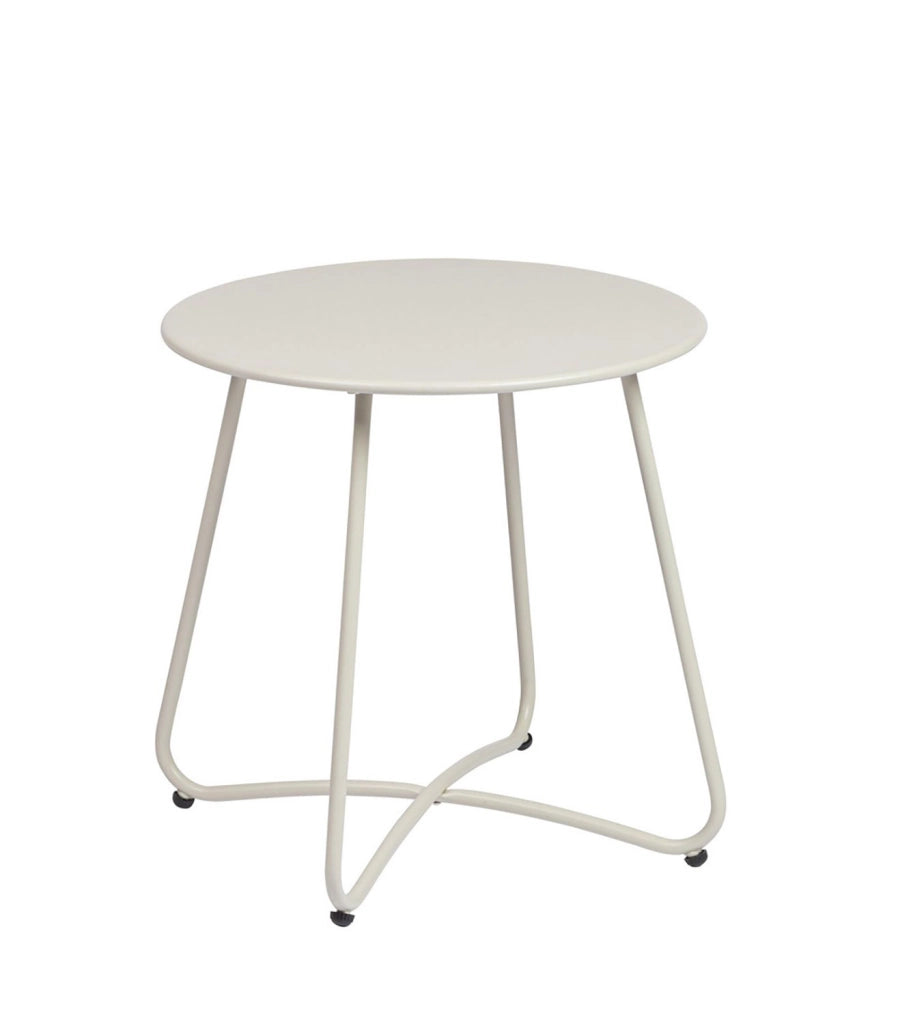 Tavolino da Esterno Ø45x45h cm in Acciaio Verniciato Austin Gypsum