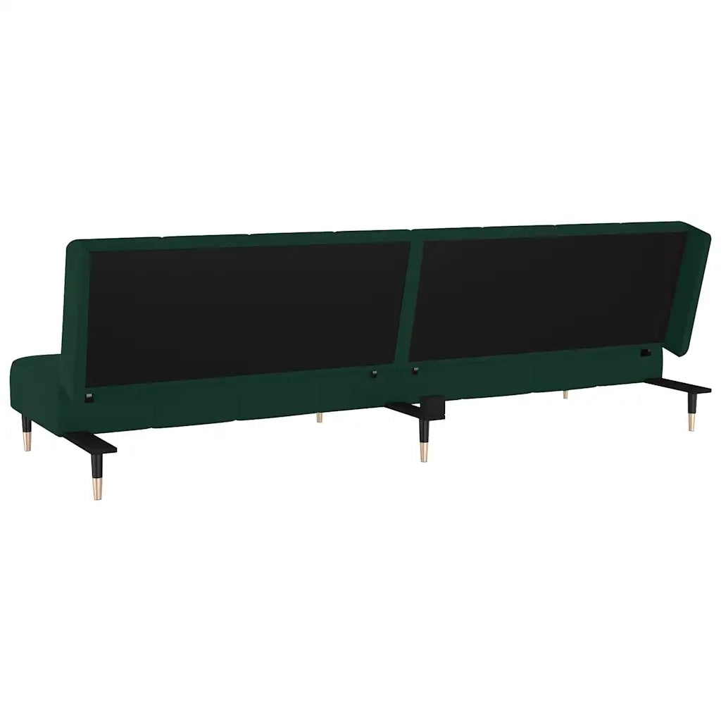 Divano letto | Sof¨¤ letto | Letto singolo a 2 Posti Verde Scuro in Velluto