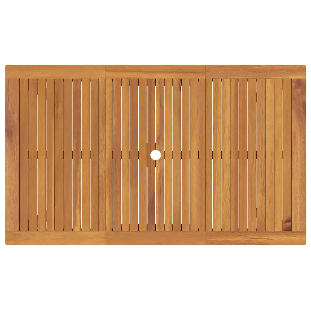 Set da Pranzo per Giardino 7 pcs Nero Legno di Acacia Massello 3365520