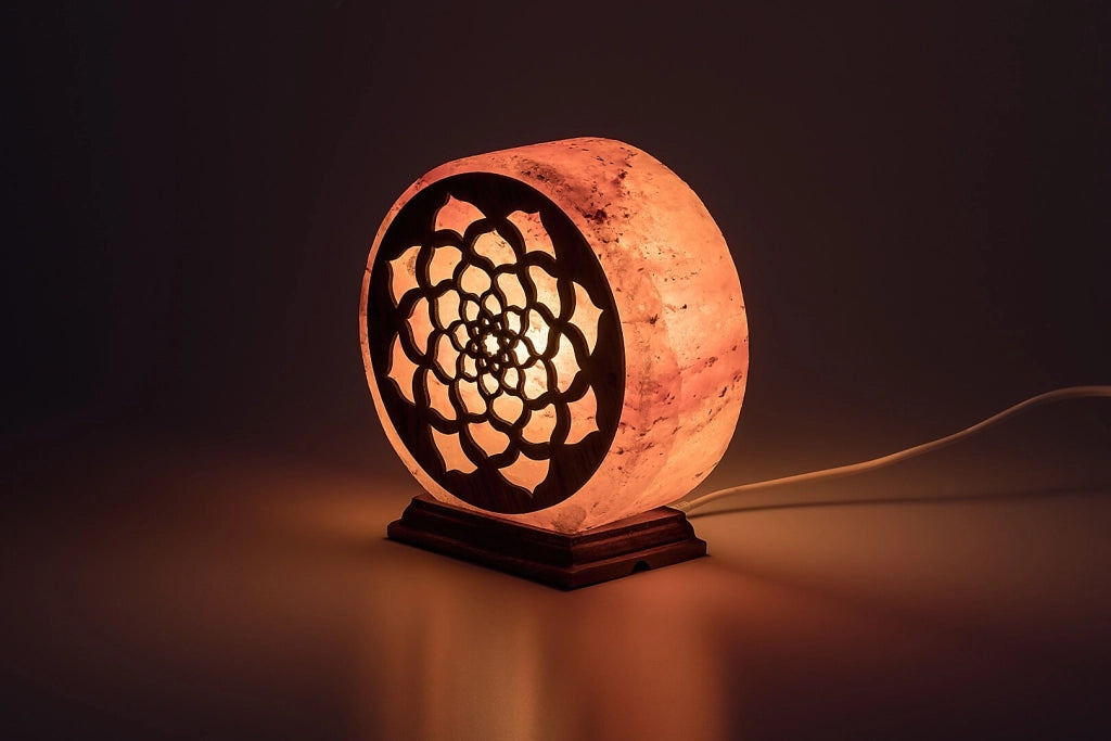 Lampada da tavolo sale arancione legno Mandali Rabalux