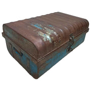 Valigia artigianale in metallo, 67x37x25h cm