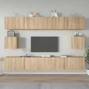 Set di Mobili Porta TV 6 pz-Set di 6 Credenza per TV Rovere Sonoma in Legno Multistrato 333084