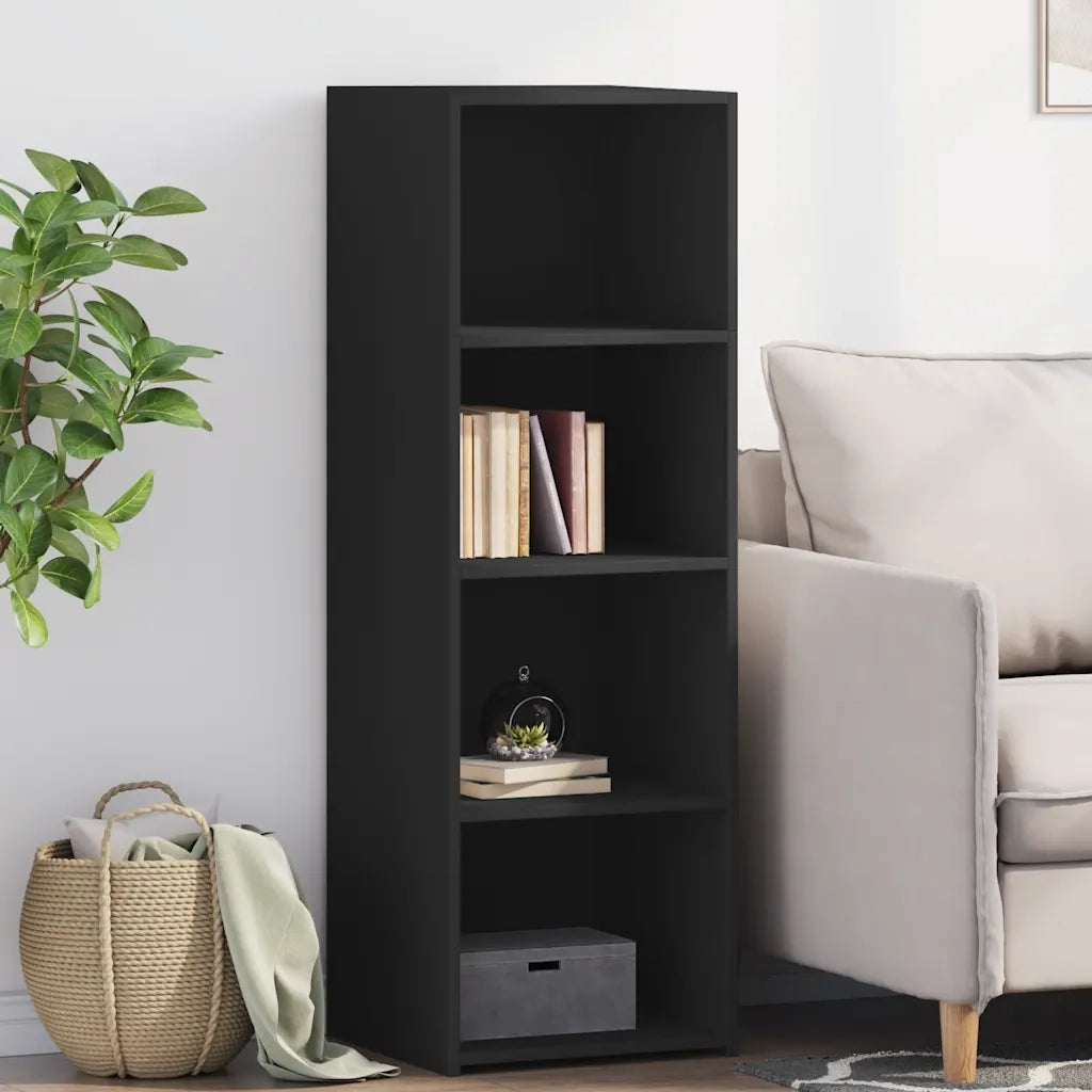 Credenza | Madia | Buffet da pranzo | Armadio da pranzo Nera 40x41x124 cm in Legno Multistrato