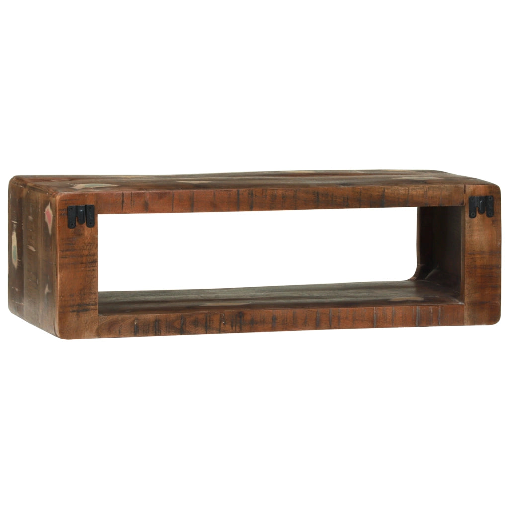 Mobile TV multicolore 80x30x25 cm in legno massello recuperato