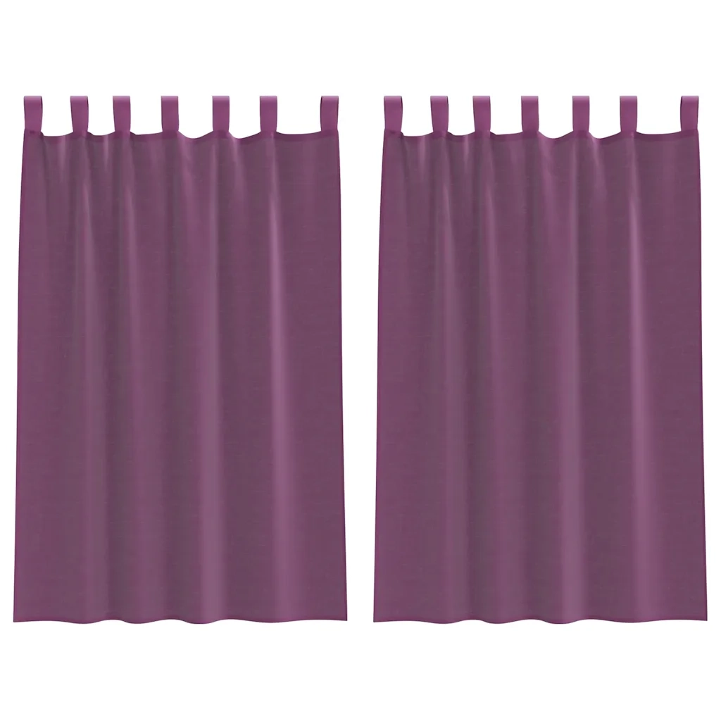 vidaXL Tende in Voile con Passanti 2 pz Viola 140x175 cm