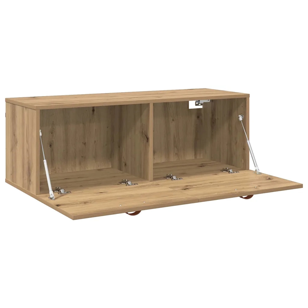 Mobiletto a muro Rovere artigianale 100 x 36,5 x 35 cm
