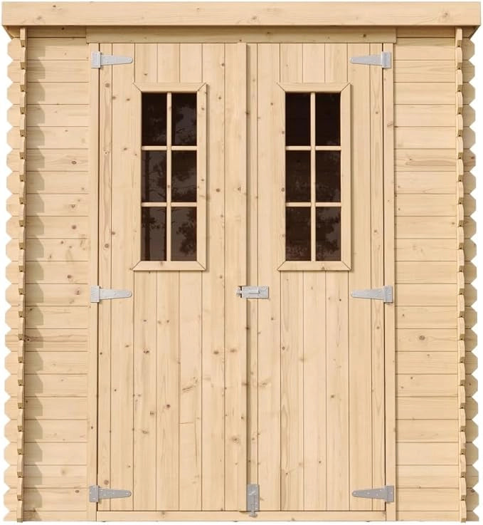 TIMBELA M309C Casetta da Giardino in Legno - A200x204x204cm/3.53 m2