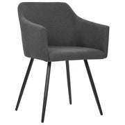 Sedie da Pranzo 4 pz Grigio Scuro in Tessuto 3065672