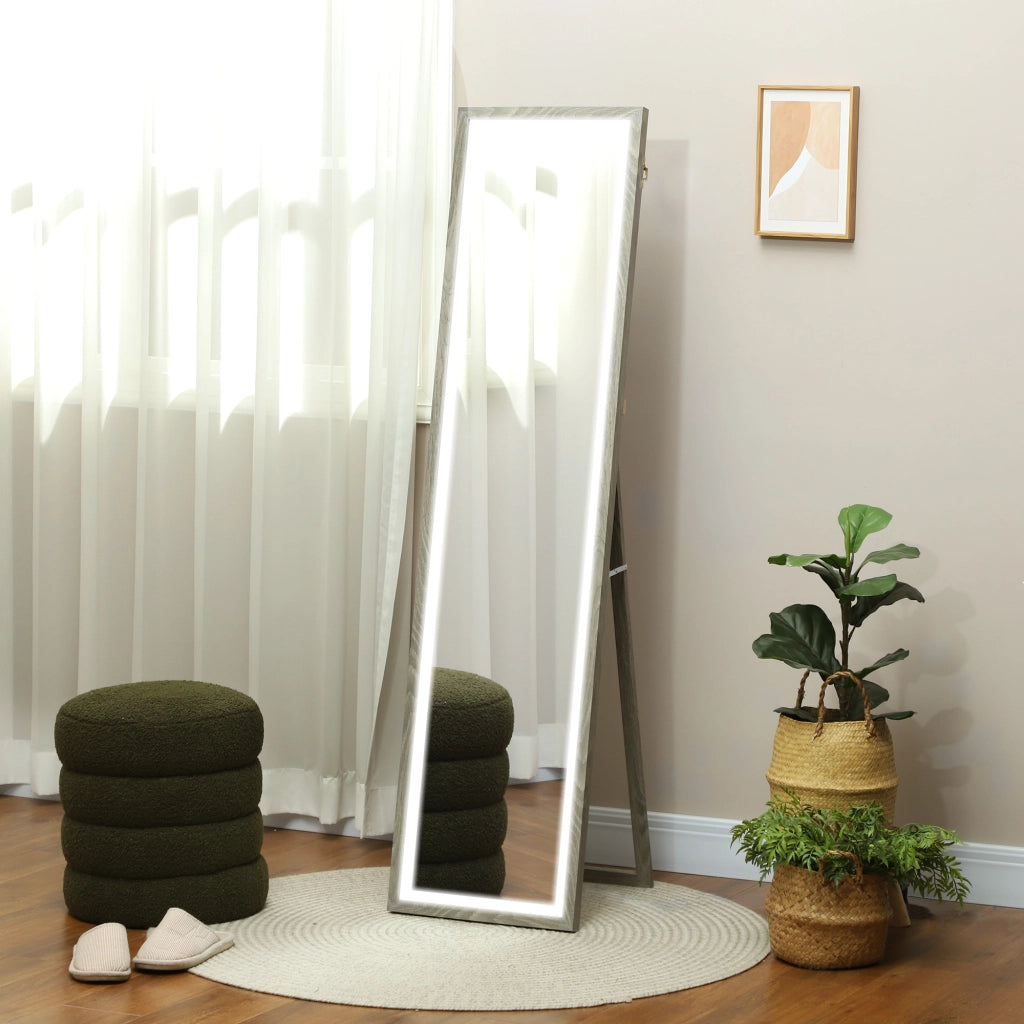 Specchio da Terra a Figura Intera ¨C Xylo ¨C 40x160cm LED 3 Colori Grigio