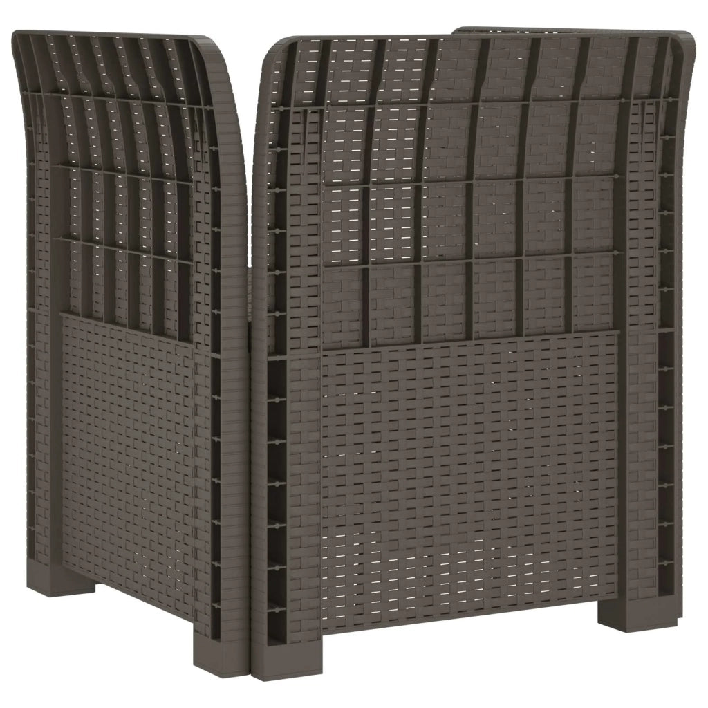 Sedia da giardino-Poltrona a 1 Posto Aspetto Rattan PP Grigio Chiaro