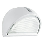Applique Esterno Contemporanea Onja Alluminio Bianco Vetro 1 Luce E27