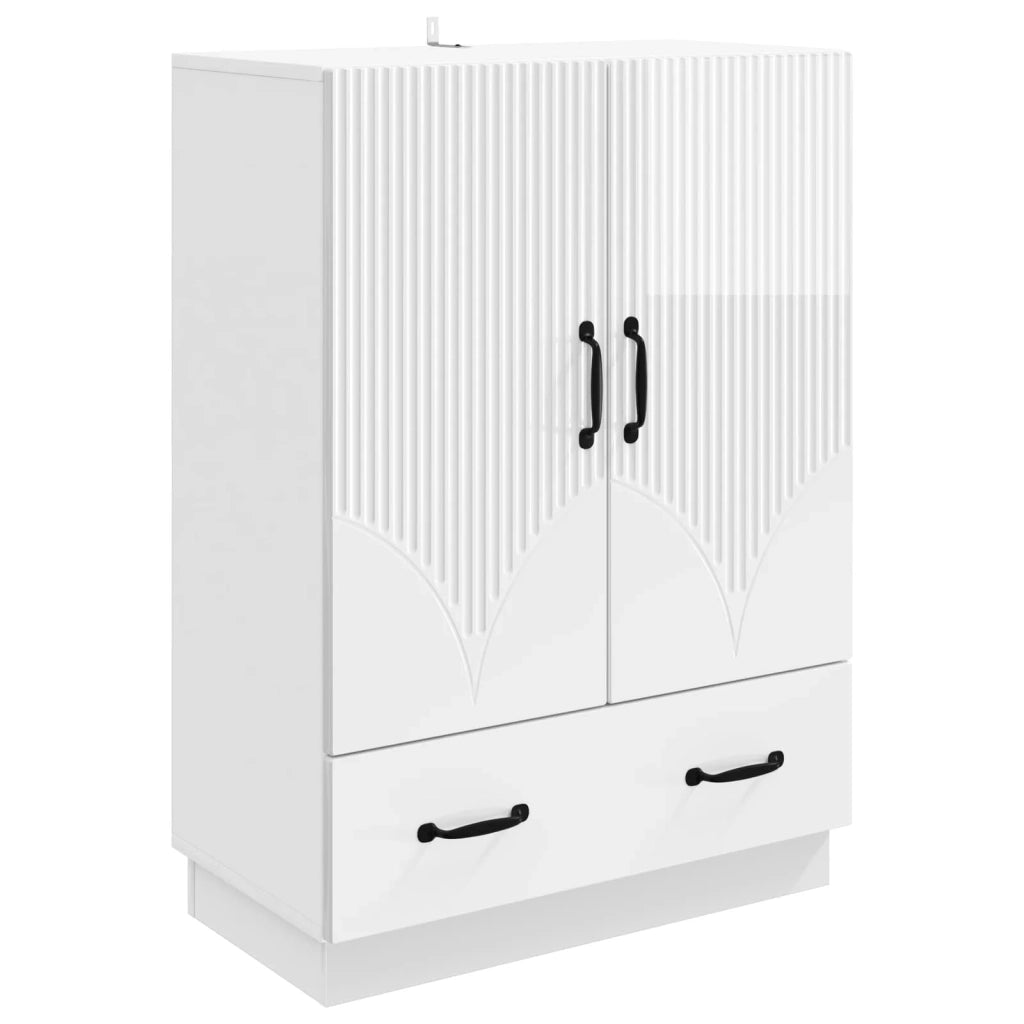 Credenza Bianco Lucido 66 x 34,5 x 92 cm Legno ingegnerizzato 895359