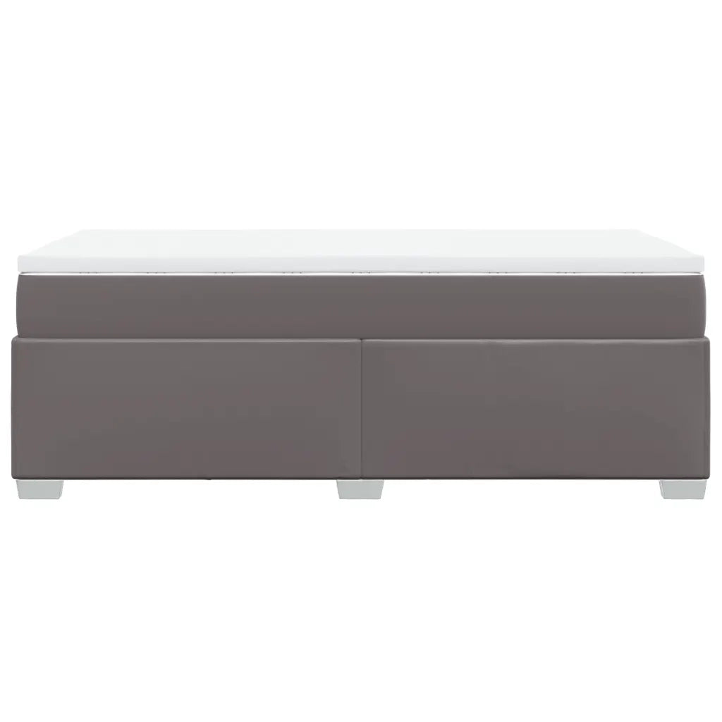 Giroletto a Molle con Materasso Grigio 100x200 cm in Similpelle