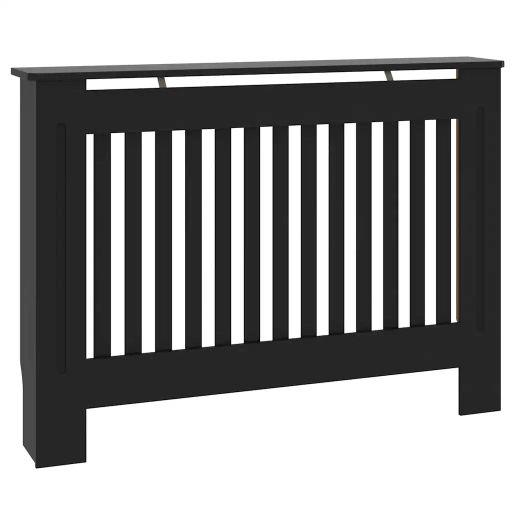 vidaXL Copertura per radiatori 2 pcs Nero 112 x 19 x 81.5 cm