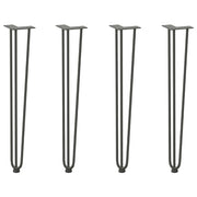 Set di 4 gambe a forcina per tavolo consolle da 72 cm design moderno finitura opaca acciaio massiccio antracite 02_0056745
