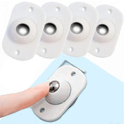 Trade Shop - Set Di 4 Mini Ruote Rotelle Girevoli A Sfera Autoadesive Per Mobili Scatole Portaoggetti -
