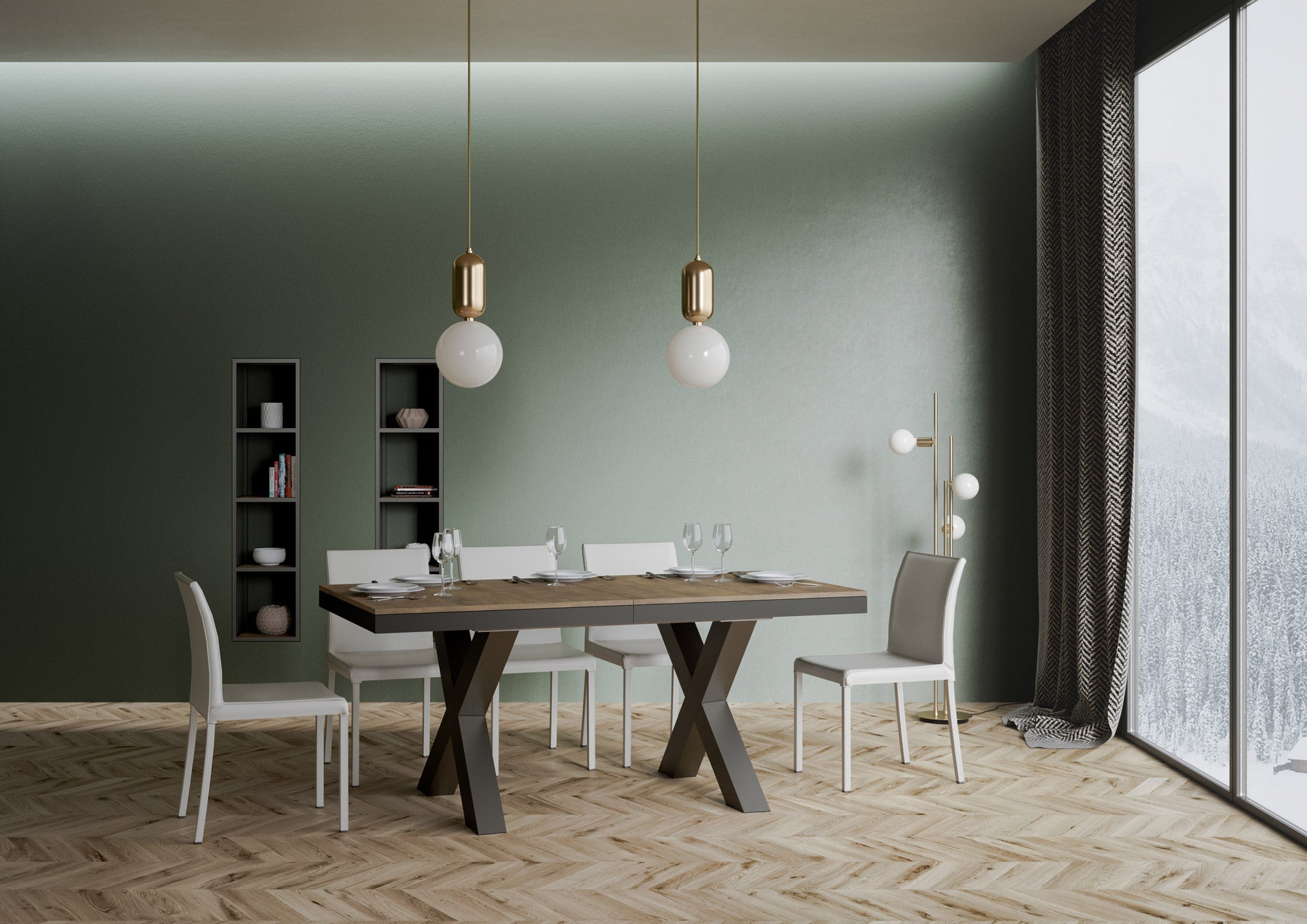 Tavolo Allungabile 180-440x90x80 cm Traffic Evolution Noce