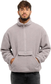 Sweatshirt per Uomo con Cerniera a Fili per Uomini - Maglia Fleece Oversized
