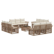 Set Divano da Giardino 13 pcs Beige polyrattan 3434784