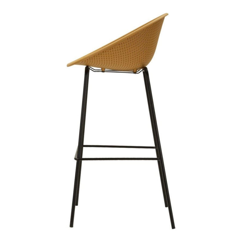 Sgabello Bar Ibiza Senape Set 2 Pz cm 50x50x98 (altezza Seduta cm 75)