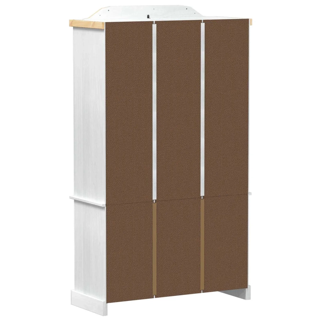 Vetrina Bianco 103.5 x 42 x 180 cm Pino massello