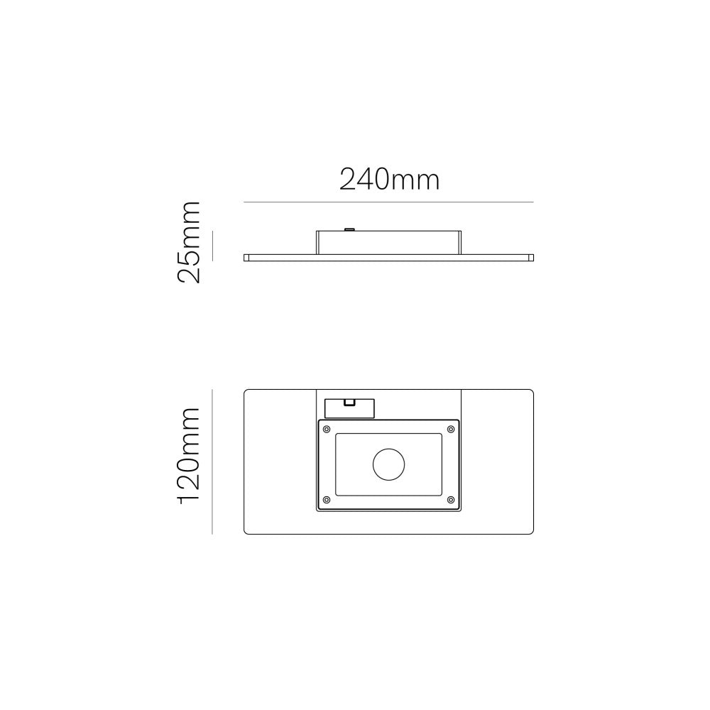 Mini Pla Bianca - Applique a led da muro 20W CCT Switch 2700K/3200K/4000K in alluminio, Luce murale verso l'alto - Beneito & Faure