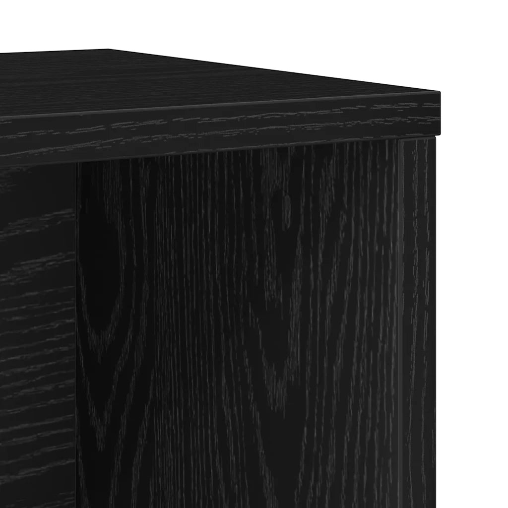 Libreria-Scaffale per Libri-Mobile di Stoccaggio Rovere Nero 60x24x101,5 cm in Legno Multistrato