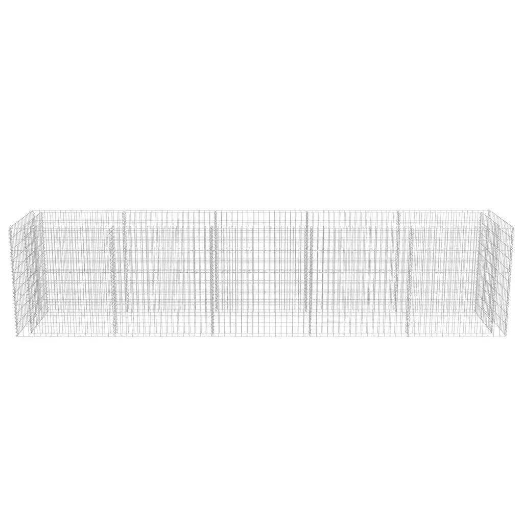 Gabbione Letto Rialzato in Acciaio Zincato 450x90x100 cm 143552