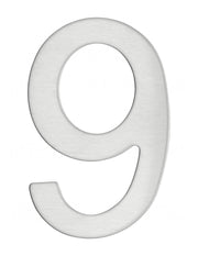 Numero civico 9 adesivo in acciaio inox 304, altezza 76 mm – THIRARD