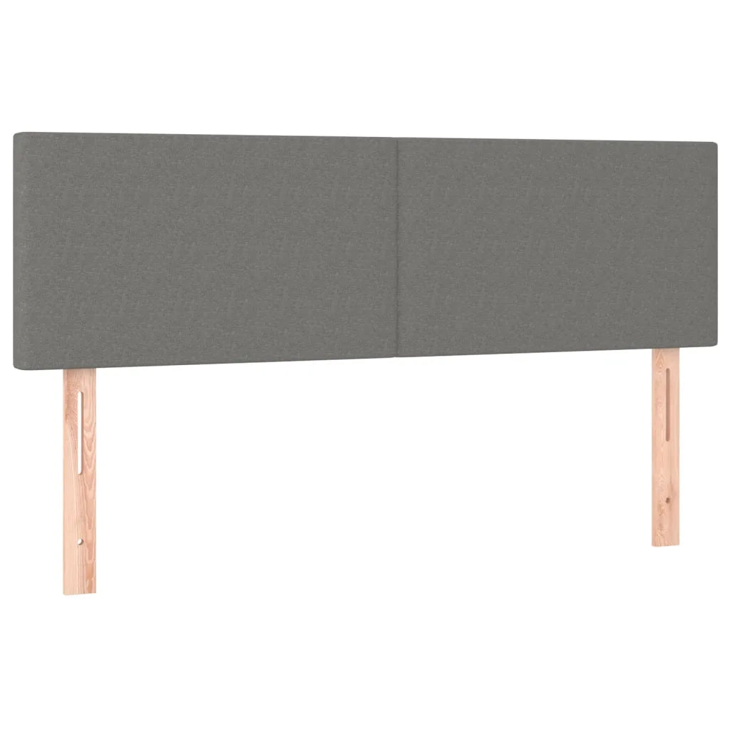 Giroletto a Molle con Materasso Grigio Scuro 140x200cm Tessuto 3139898