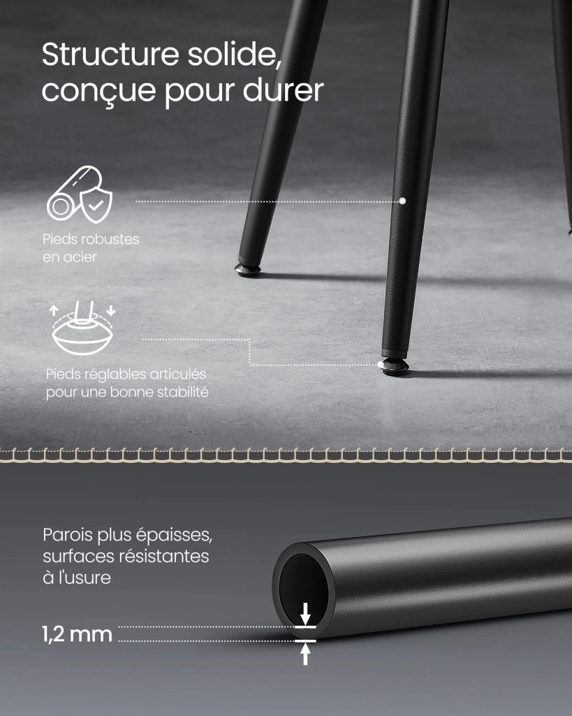 Sgabello da sala da pranzo sedia da cucina sgabello da toeletta similpelle con cuciture stile moderno di metà secolo altezza 48,2 cm soggiorno/ufficio nero 12_0005386