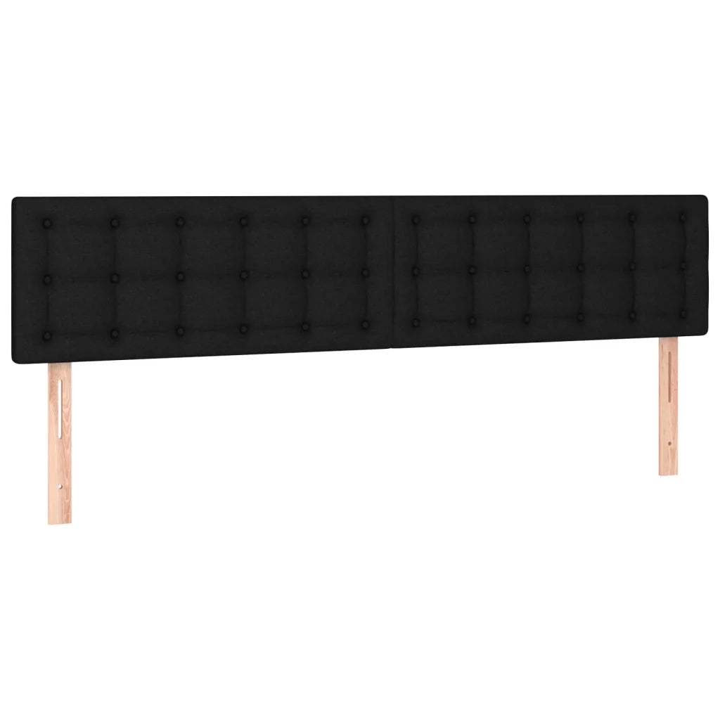 Testiera Nera 180x5x78/88 cm in Tessuto 346498