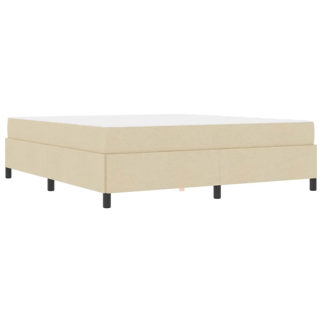 Letto a molle Crema 180 x 200 cm Tessuto