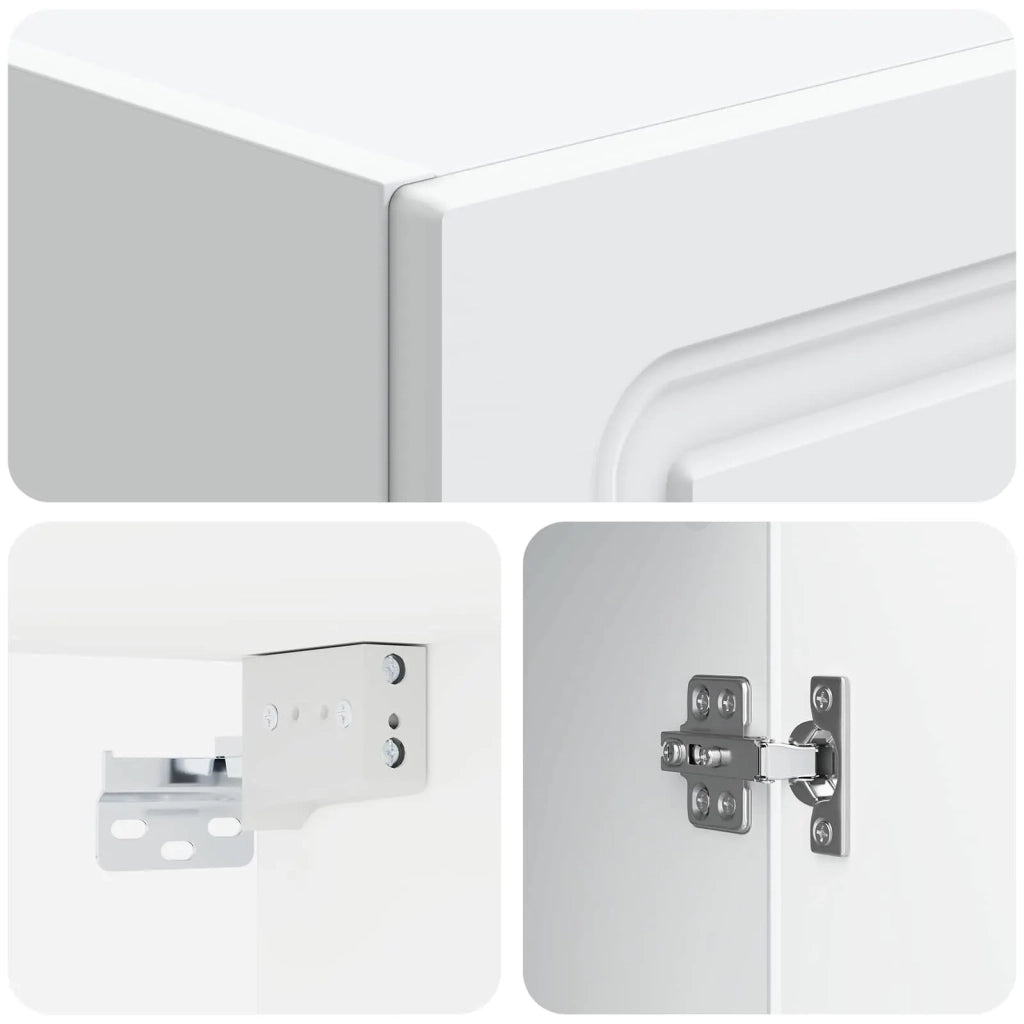 Mobiletto a muro Bianco 33 x 34,5 x 90 cm Legno ingegnerizzato 899265